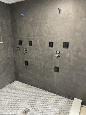 Custom tile shower